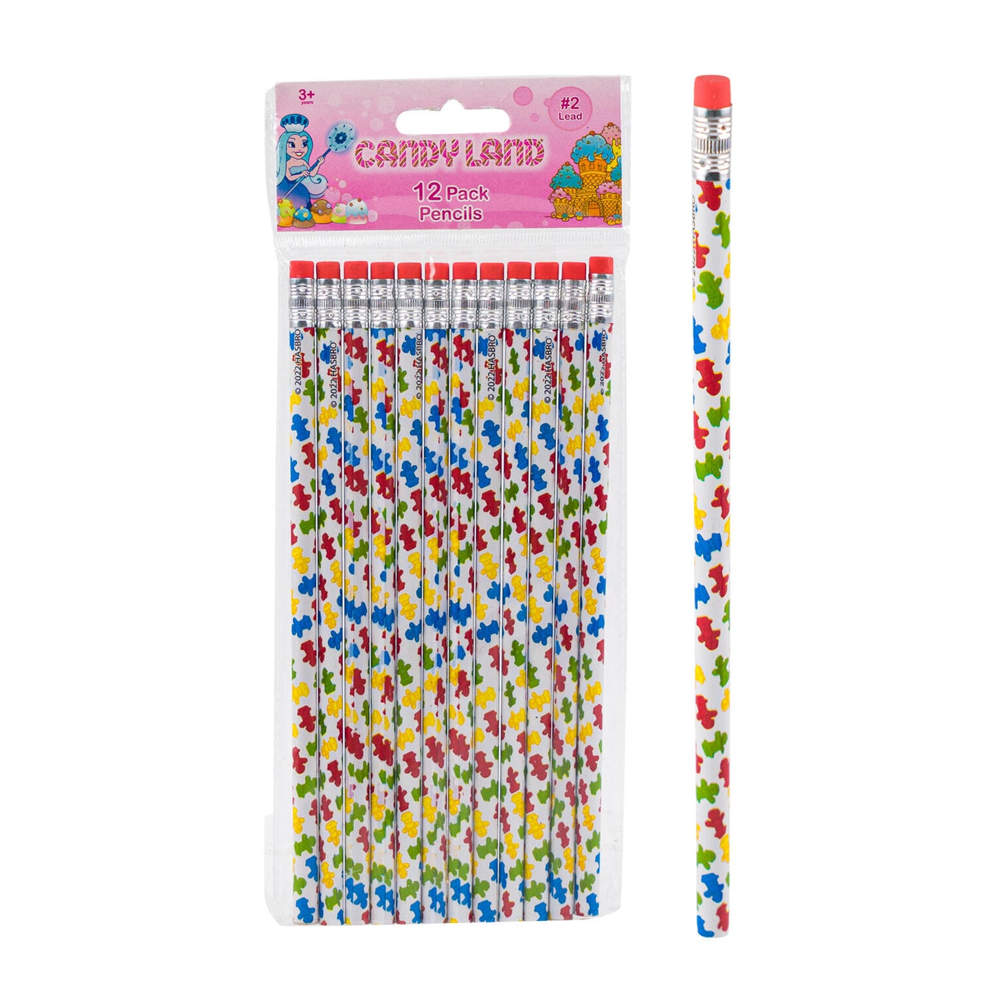 Candy Land #2 Lead Pencils - 12 Pack - Unsharpened - Multicolor