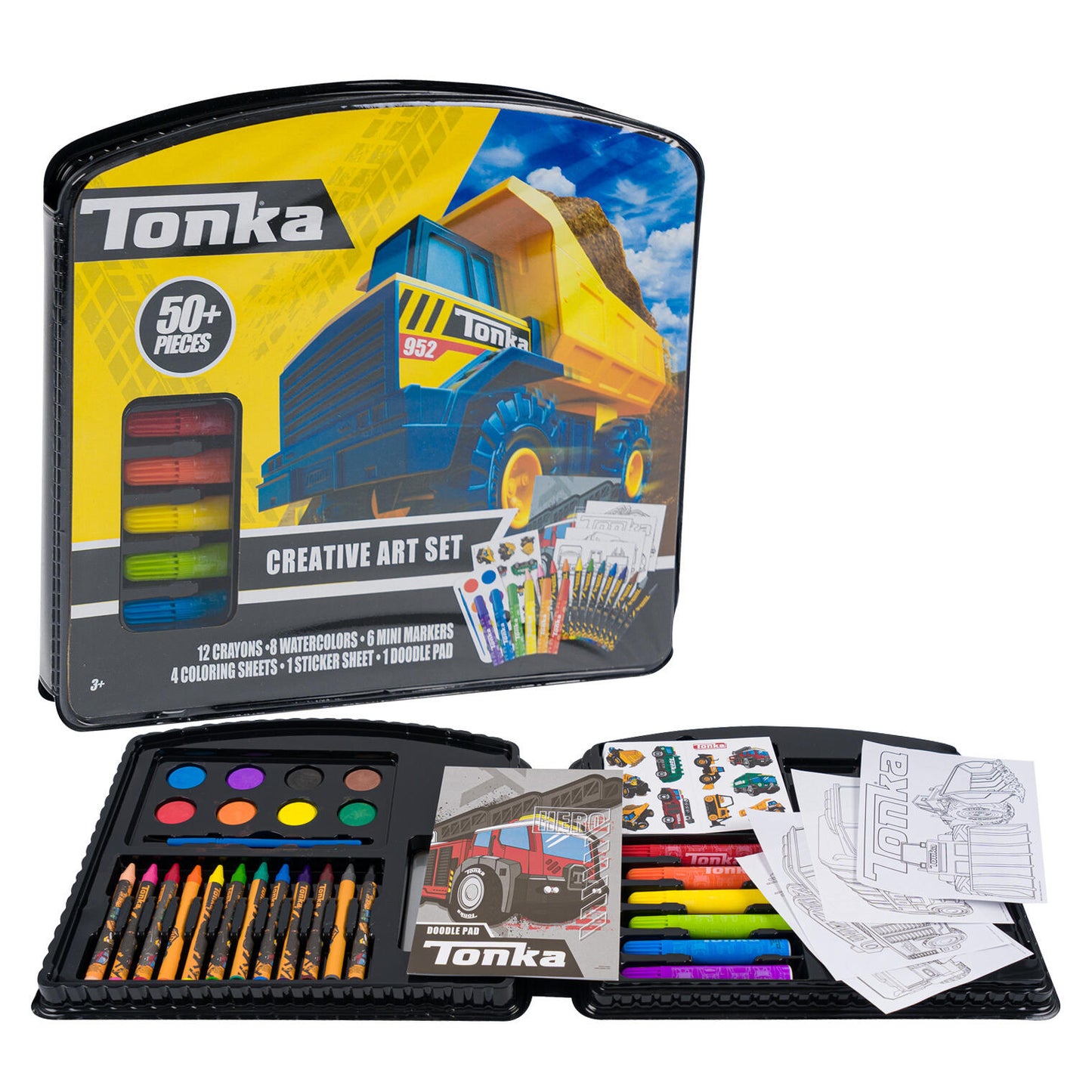 Tonka 50+ Pieces Creative Art Set - Ages 3 and Up
