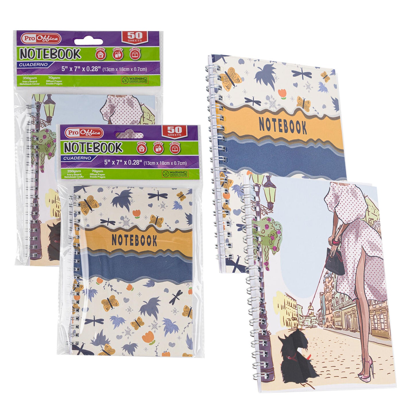 Pro Office 50 Sheets Notebook, Assorted