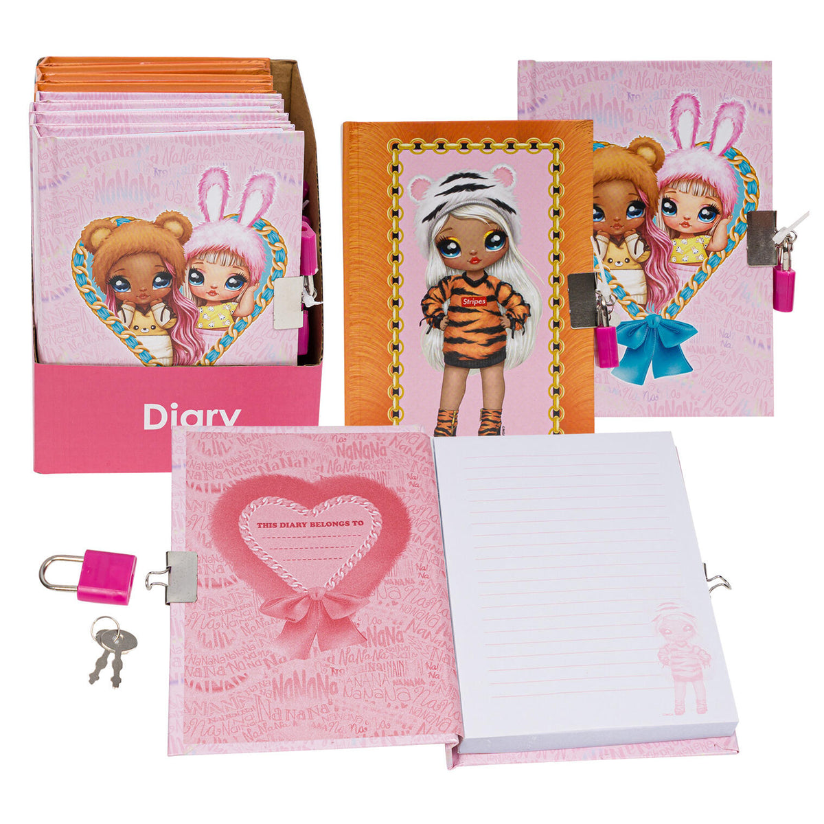 Na! Na! Na! Surprise Personal Diary with Lock - 6" - 2 Assorted Versions