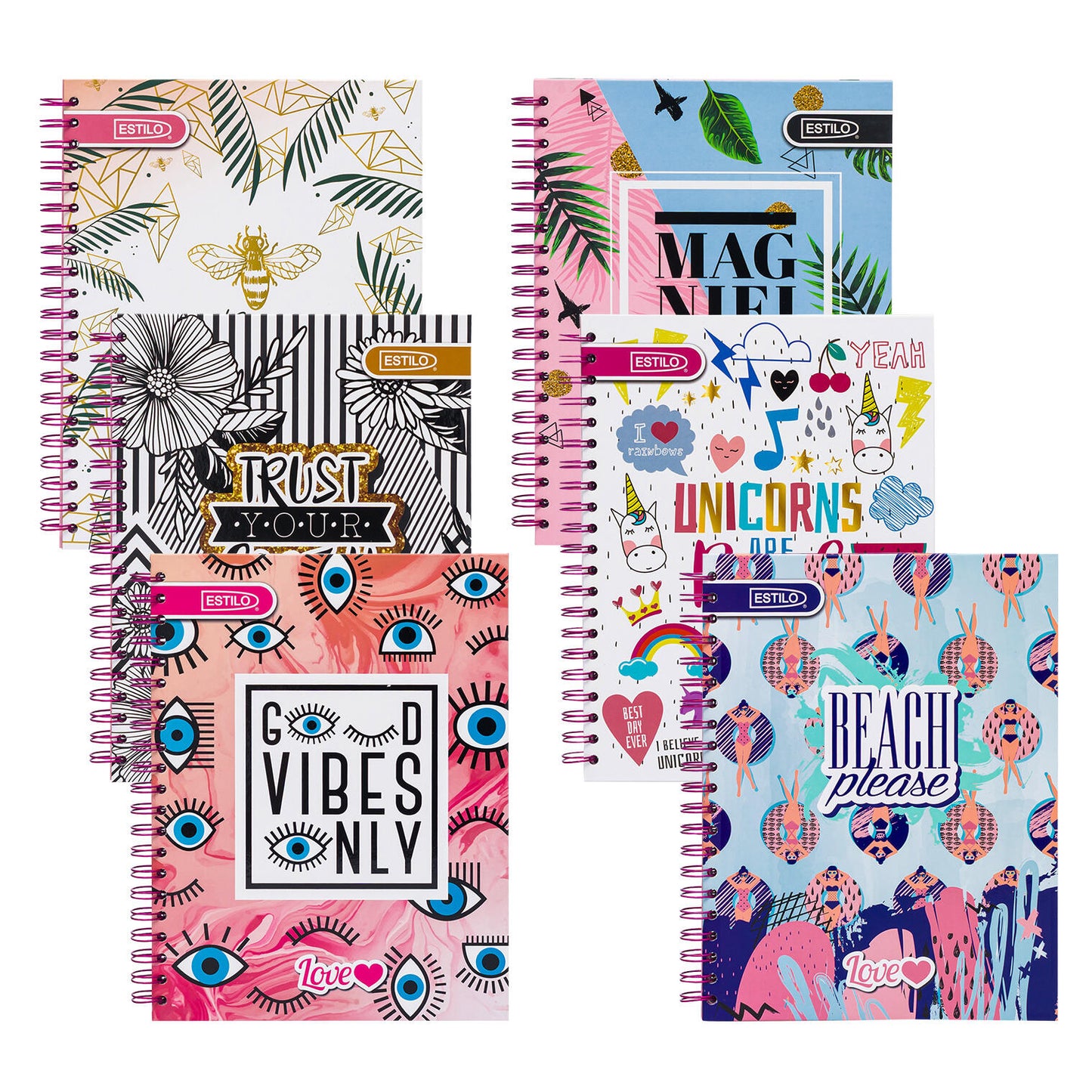 Twinwire Hardcover Notebooks, 100 Sheets - Assorted