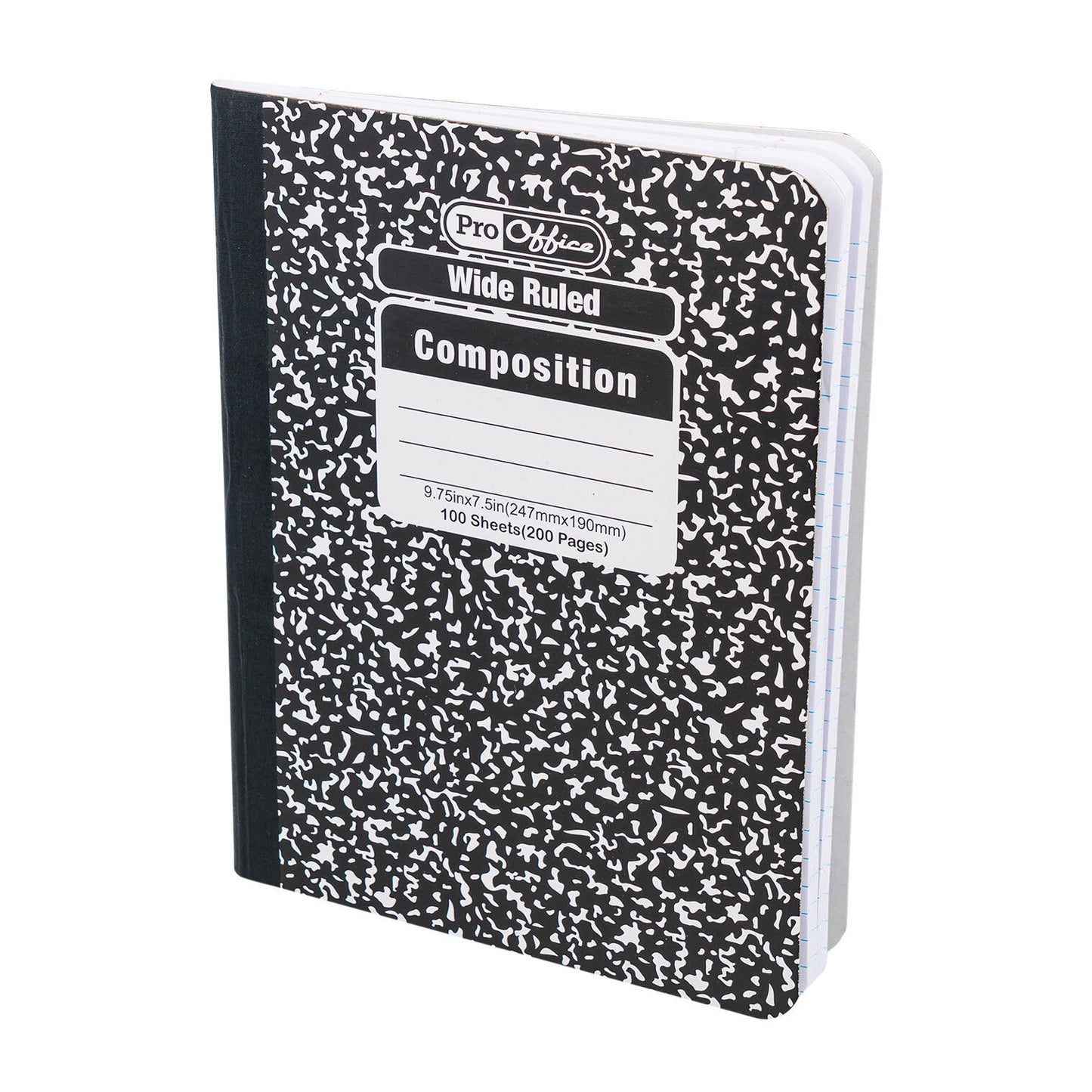 Pro Office Wide Ruled Composition Notebook, 100 Sheets