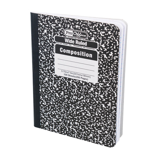 Pro Office Wide Ruled Composition Notebook, 100 Sheets