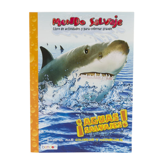 Mundo Salvaje: Aguas Salvajes Spanish Coloring Book, 80pg