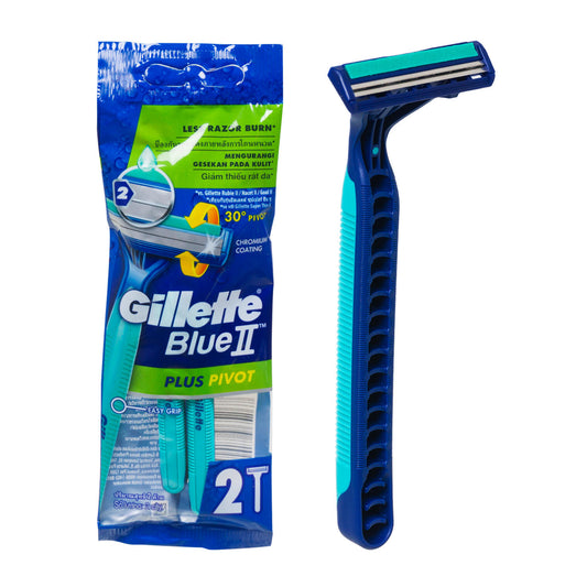2pk Gillette Blue II Pivot Razor