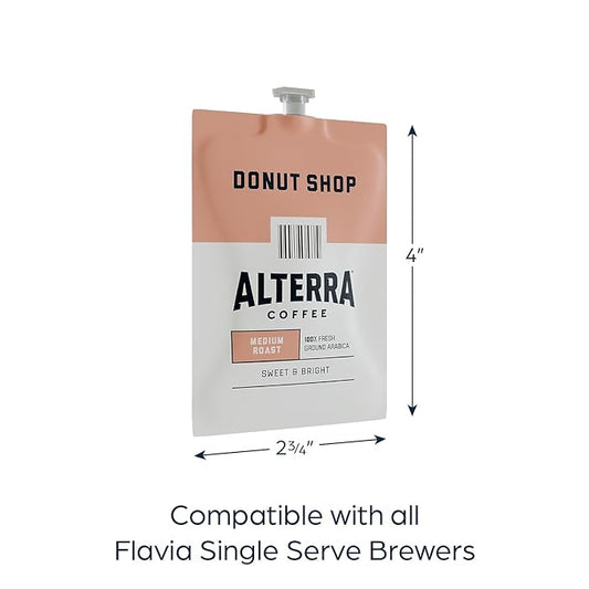 Alterra A200 Alterra Donut Shop Blend Med/Balanced Coffee 100/CT BK