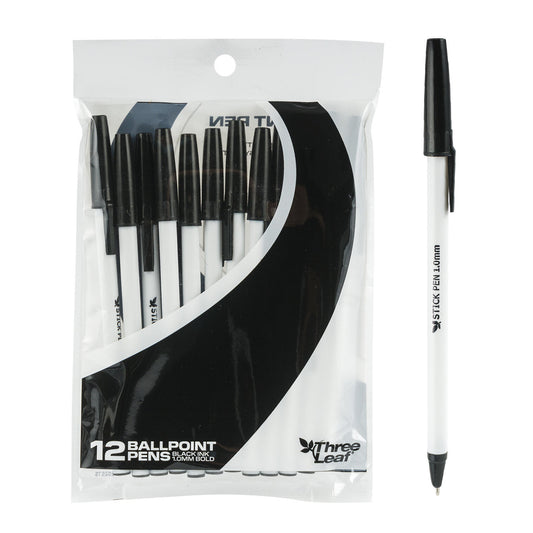 12pk Black Pen