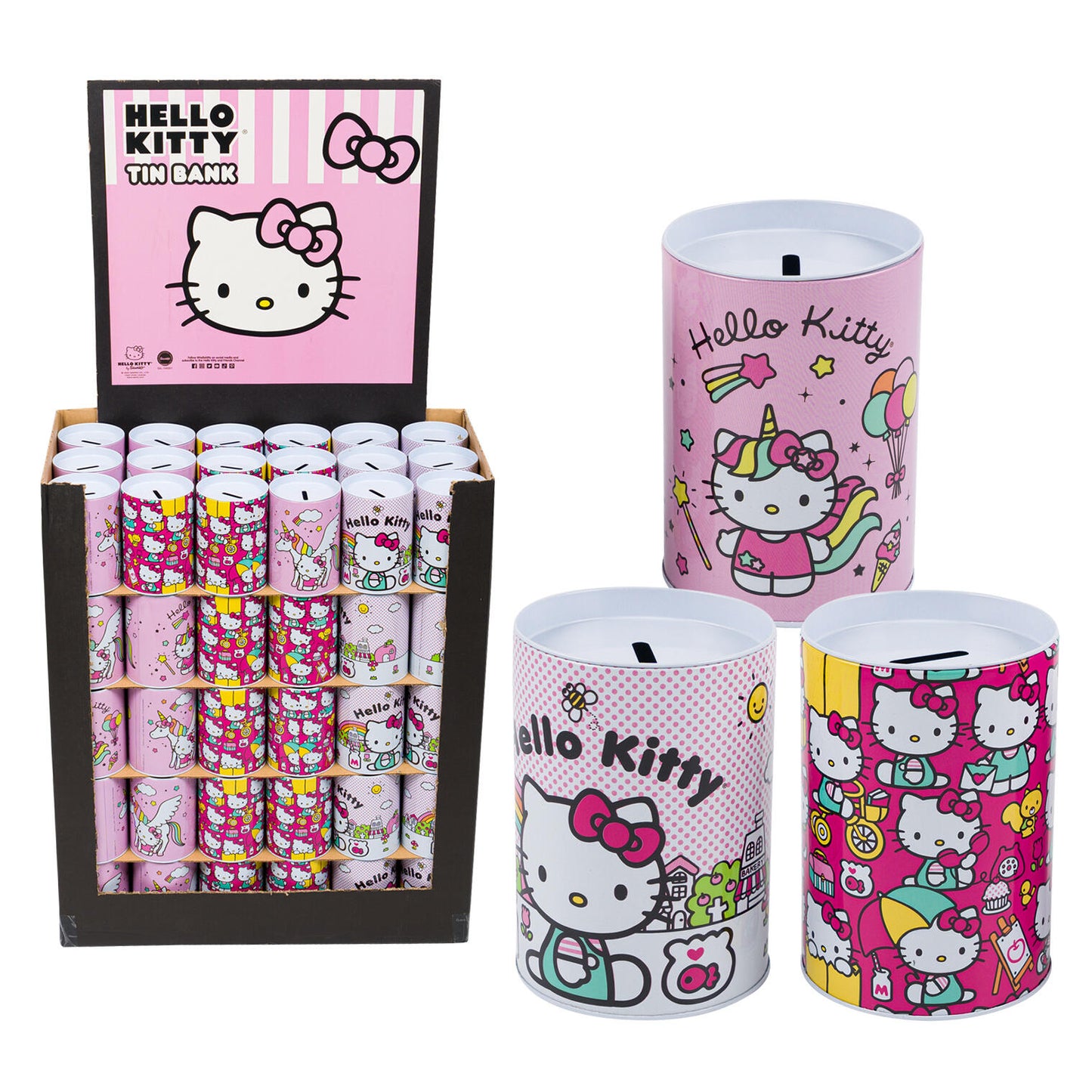 Hello Kitty Tin Money Bank on Display - 3 Astd.
