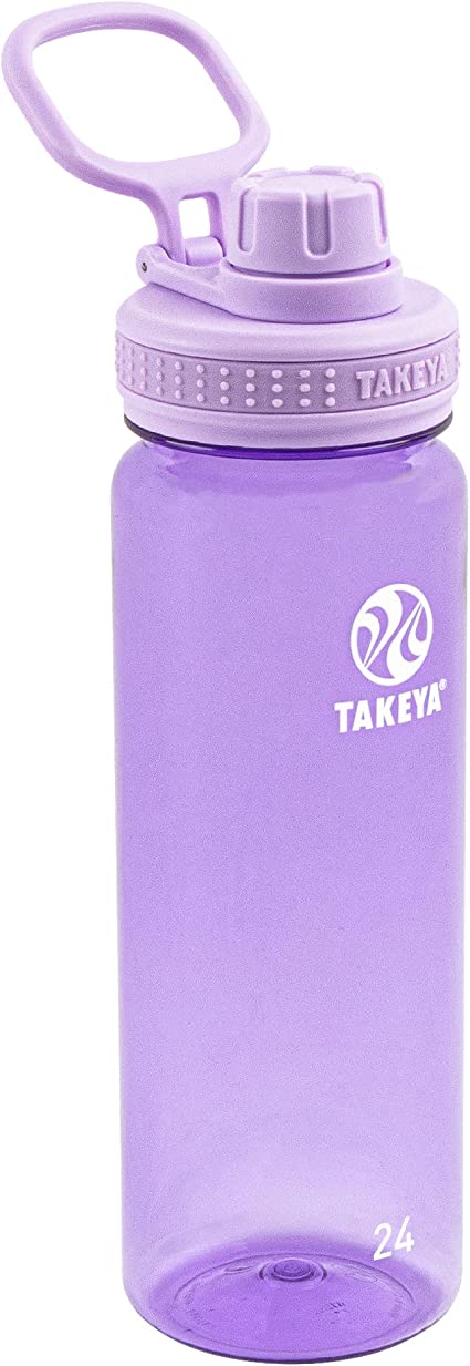 Takeya Premium Quality Tritan Sport Water Bottle with Spout Lid, BPA Free, 24 Ounce, Vivacity Purple