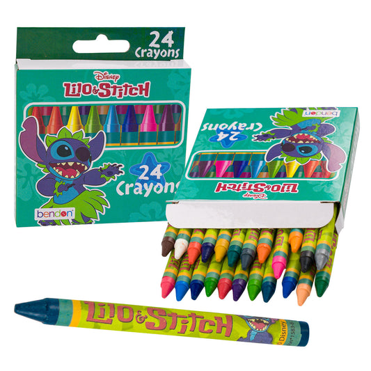Disney Lilo & Stitch Crayons - 24 Pieces - Assorted Colors