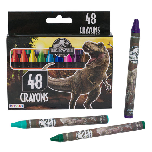 Jurassic World Crayons - 48 Crayons - Non-Toxic - Assorted Colors
