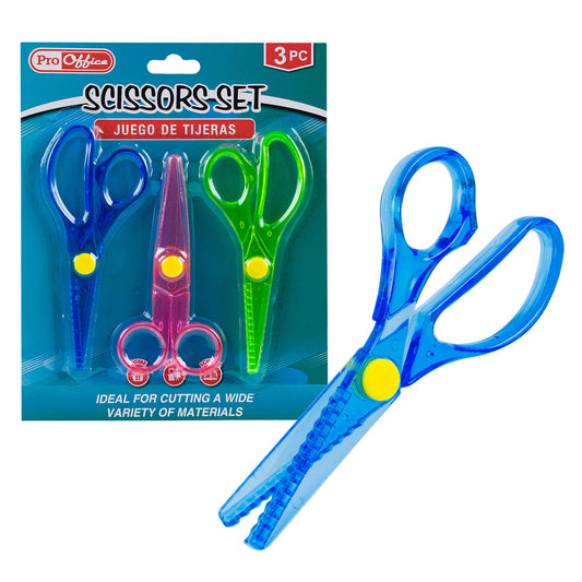 Proffice 3pc Scissors Set- 3 Assorted Colors