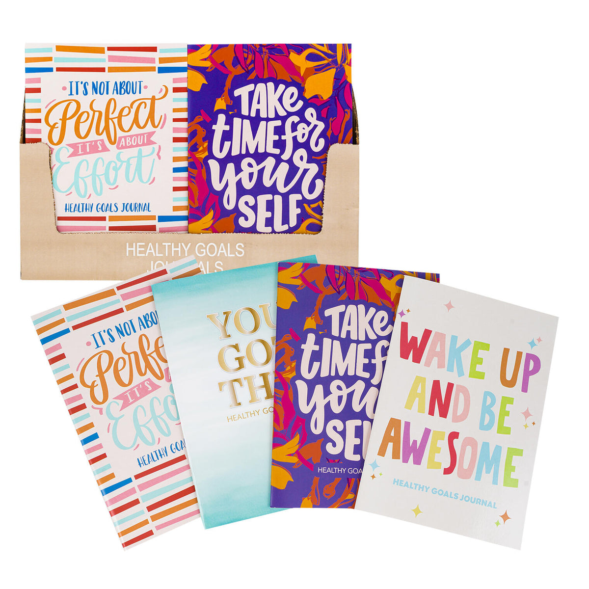 Paperback Healthy Goals Journal 7x10" - Assorted