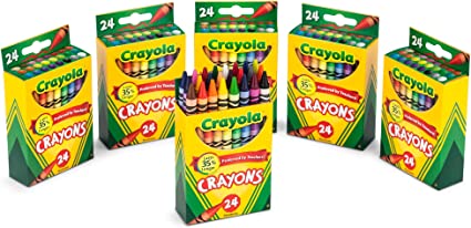 Crayola 24 Count Box of Crayons Non-Toxic Color Coloring School
