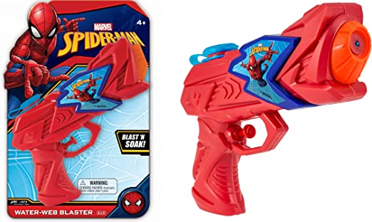 Marvel Spiderman Water Squirt Gun Toys (1 Pack) Avengers Water Gun Soaker for Kids & Adults Small Water Squirt Guns Toy Fun. Dog Training & Cat Training Toy. Fun Toy Pool Toy 6819-1s