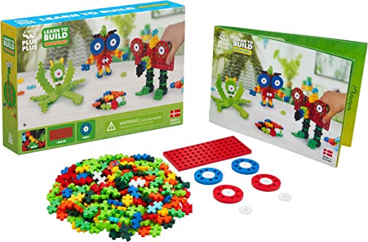 Learn to Build Creatures - 240 Pieces - Construction Building StemSteam Toy, Interlocking Mini Puzzle Blocks for Kids