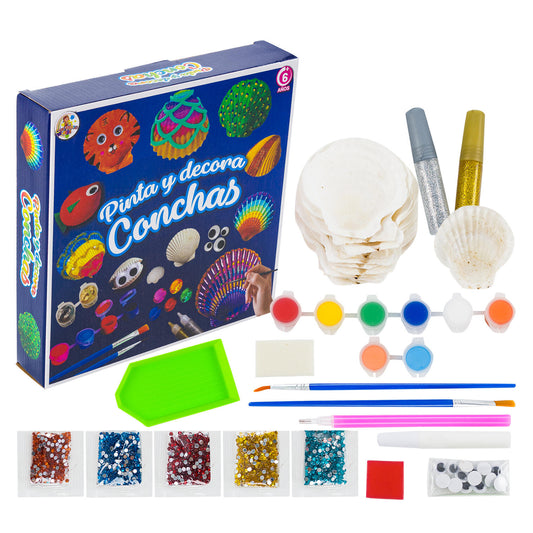 Craftology Kids Shell Painting & Decorating Kit Spanish