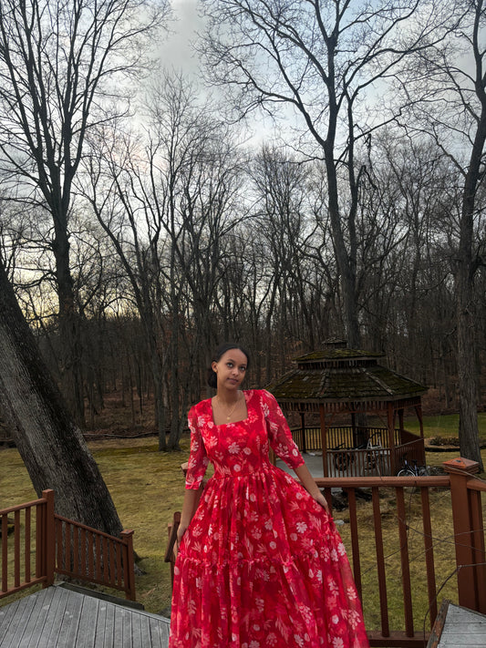 Dark Pink Chiffon