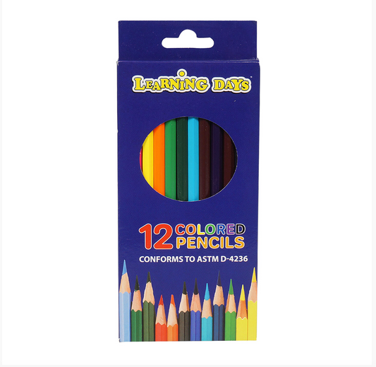 Learning Days Colored Pencils - 12 Pack - Assorted Colors